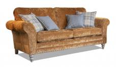 Alstons Cleveland 3 seater sofa pictured in fabric 2743 (Band B), large scatter cushions in 2507, small scatter cushions in 2557, grey ash/brushed nickel legs.
