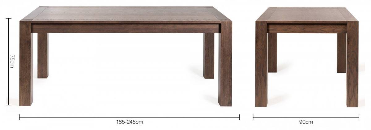 Bentley Designs Turin Dark Oak 6 10 Seater Table 8 Fontana Tan Faux