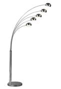 Wilde Curved Chrome Floor Lamp