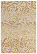 Rivara Cream and Gold Abstract Rug