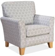 Alstons cosy Gallery accent chair pictured In the exclusive Cosy fabric 1162, light legs.