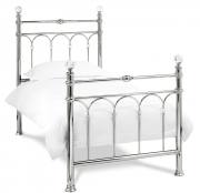 Bentley Designs Krystal (90cm) 3' Single Metal Bedstead - Shiny Nickel