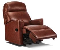 Harrow chair shown with manual catch option in Louisianna Spice leather 