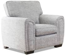 Alstons Memphis chair shown in ffabric 7776 with dark feet.