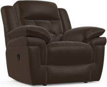 La-z-boy Augustine Power Recliner chair with Massage shown in Tutti Espresso leather 