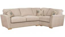 Barley Beige with Lotty Teal scatter cushions - Sofa Bed closed 