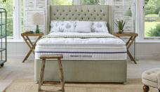 Ashford divan base with 6500 pocketed springs mattress (headboard sold separately)