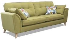 Alstons Oceana 3 seater sofa pictured in fabric 2800 (Band A), small scatter cushions in 2009, light eco legs. 