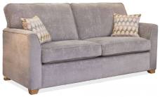 Alstons Reuben 3 seater sofa shown in fabric 1817, small scatter cushions in 1069, light feet.