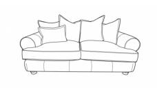 Horatio Mix 2 seater Pillow back sofa 