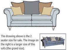 Alstons Cleveland 2 seater pillow back sofa