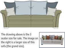 Alstons Evesham 3 Seater Pillow Back Sofa