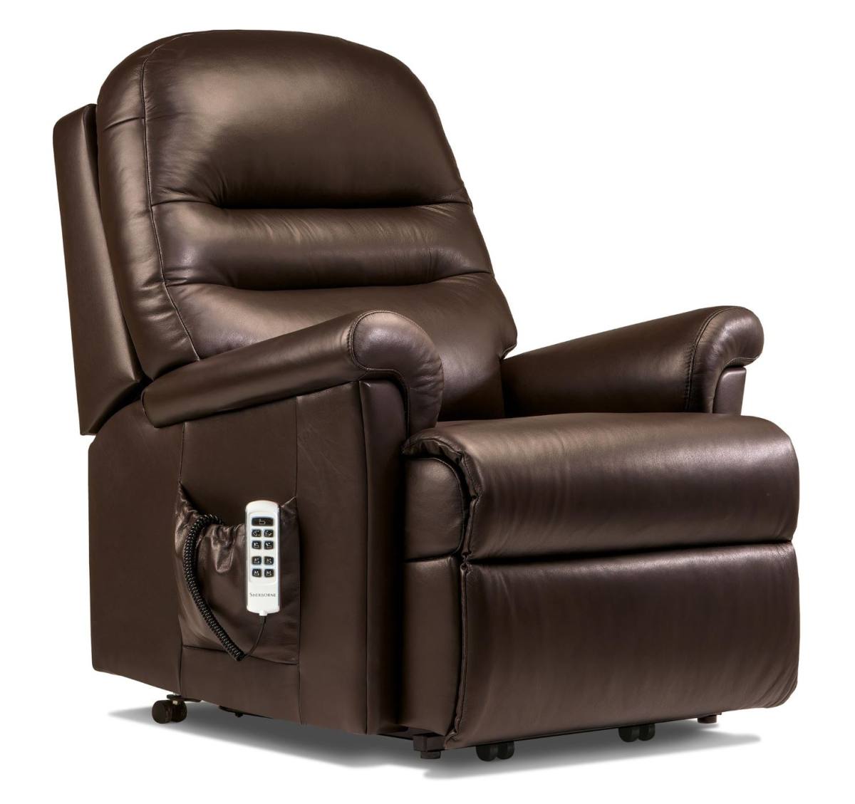 Sherborne Beaumont Royale Riser Recliner Tilt Chair Head Lumbar adjustment VAT Exempt Leather at Relax Sofas and Beds