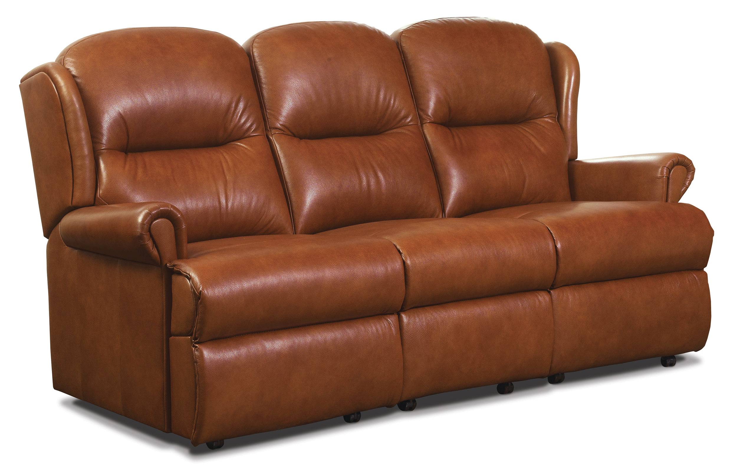 small 3 seater leather sofa