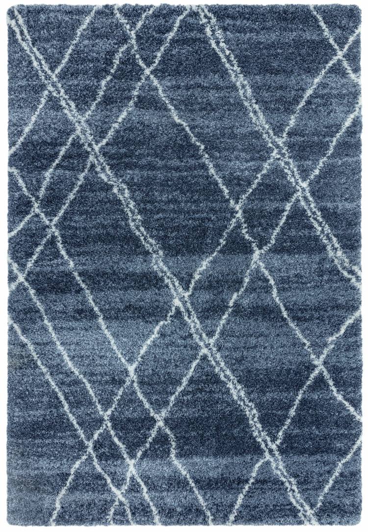 Milton Blue and Almond Patterned Rug