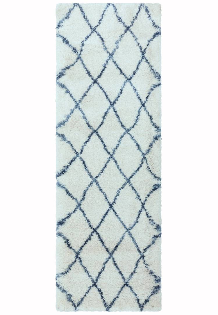 Milton Almond and Blue Patterned Rug