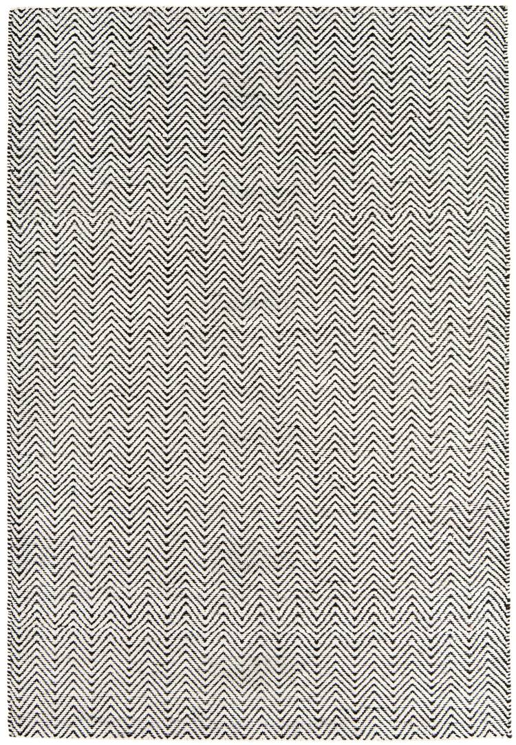 Bromley Black and White Flatweave Rug