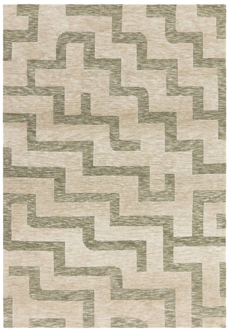 Rivara Green Geometric Rug