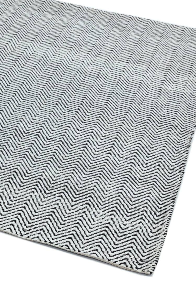 Bromley Black and White Flatweave Rug