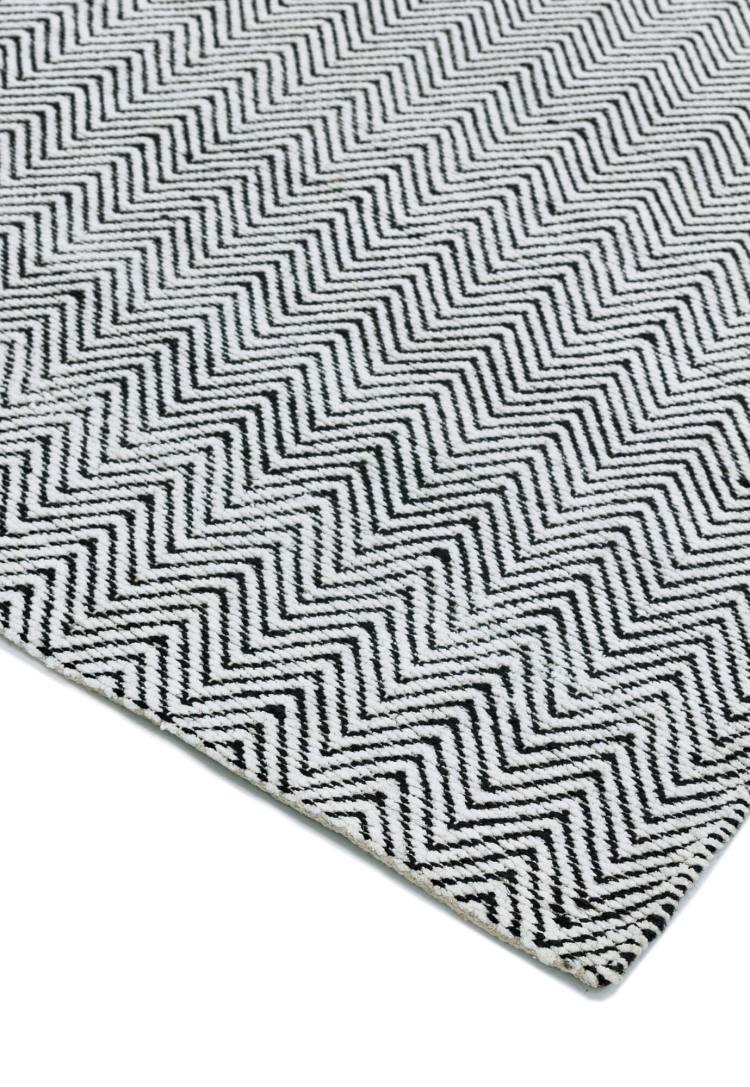 Bromley Black and White Flatweave Rug