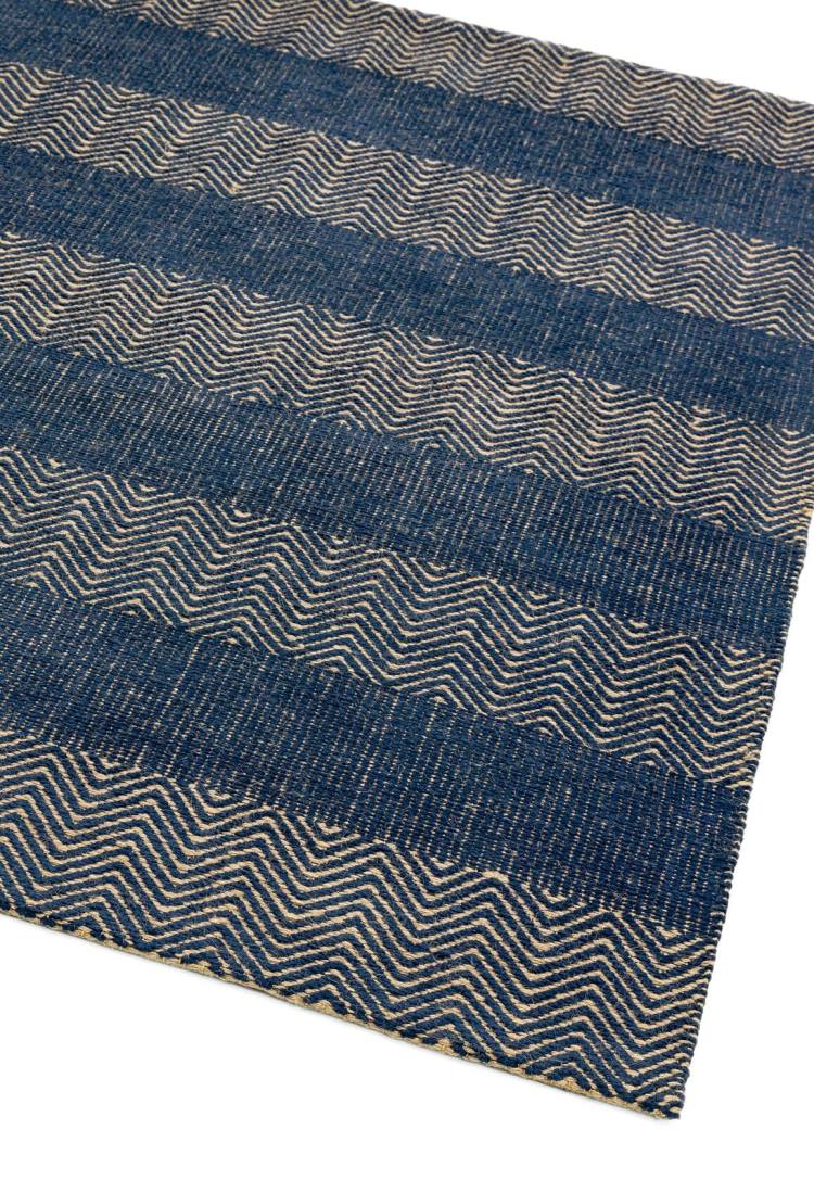 Bromley Navy Blue Flatweave Rug