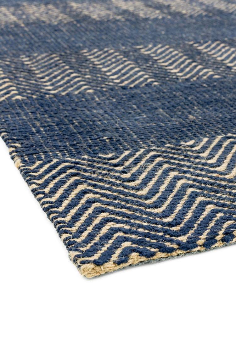 Bromley Navy Blue Flatweave Rug