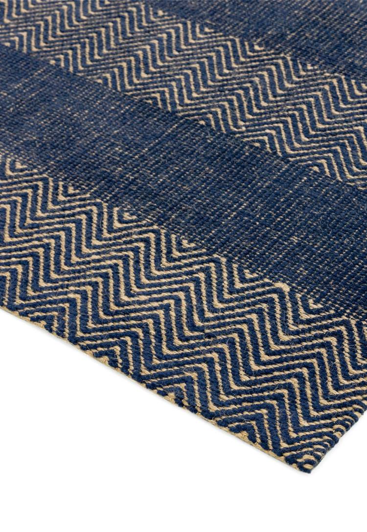 Bromley Navy Blue Flatweave Rug