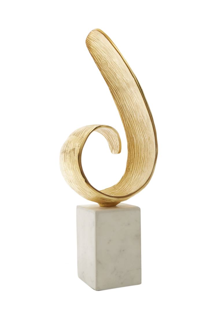 Lorenza Gold Curve Sculpture