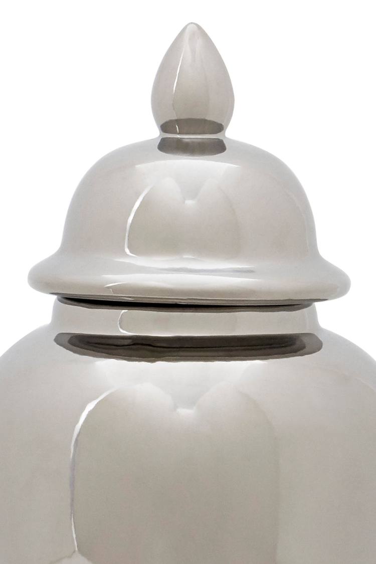 Balthazar Large Ceramic Silver Jar Ornament