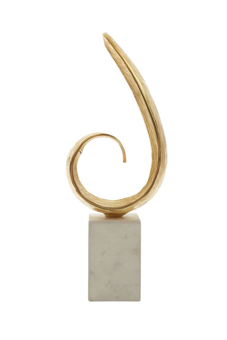 Lorenza Gold Curve Sculpture