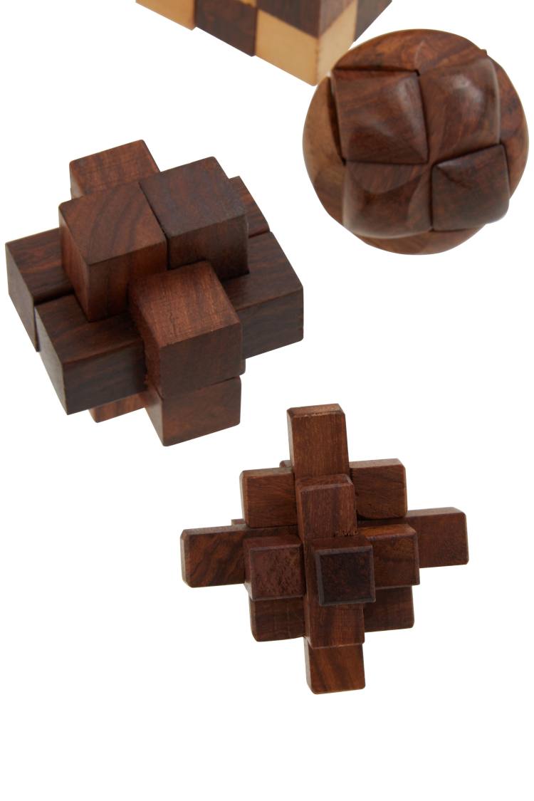 Wooden game pieces.