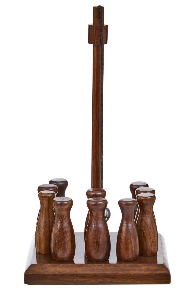 Wellington Dark Wood Skittle Set