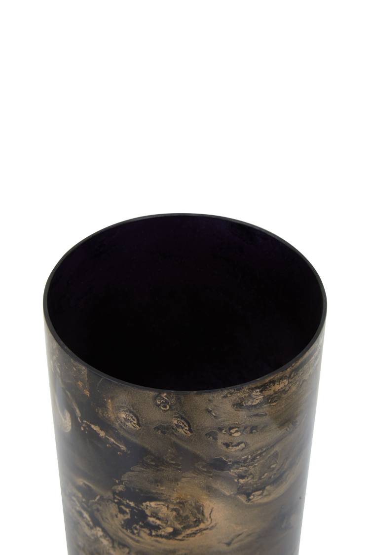 Dalvik Large Black Candle Holder