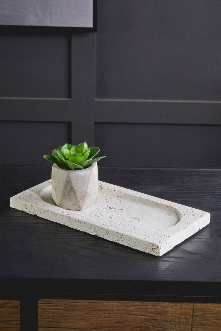 Fedio Travertine Tray Ornament