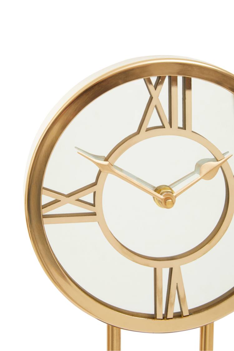 Varallo Gold Table Clock