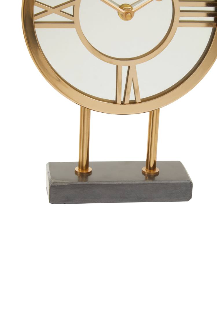 Varallo Gold Table Clock