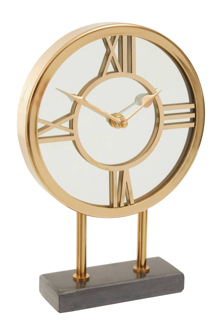 Varallo Gold Table Clock