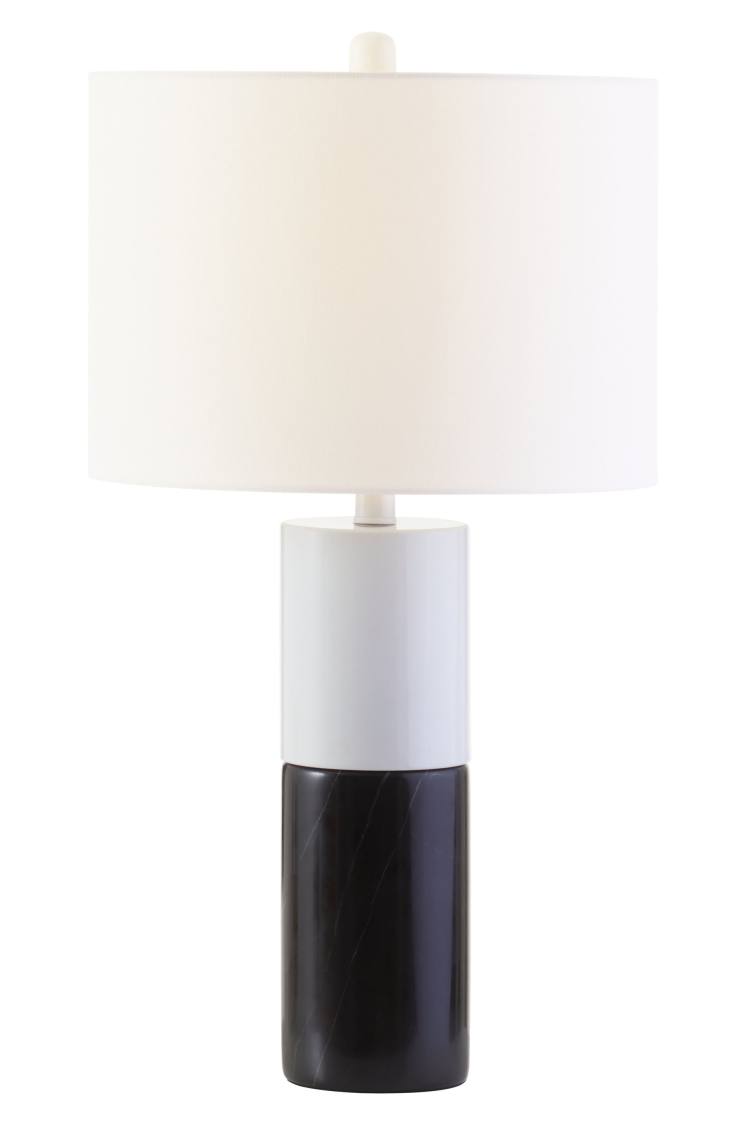 Newton Black and White Table Lamp