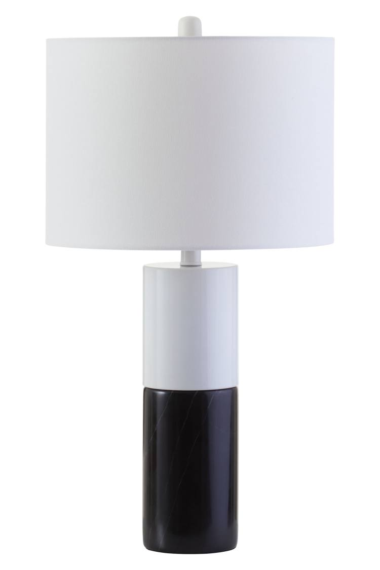 Newton Black and White Table Lamp