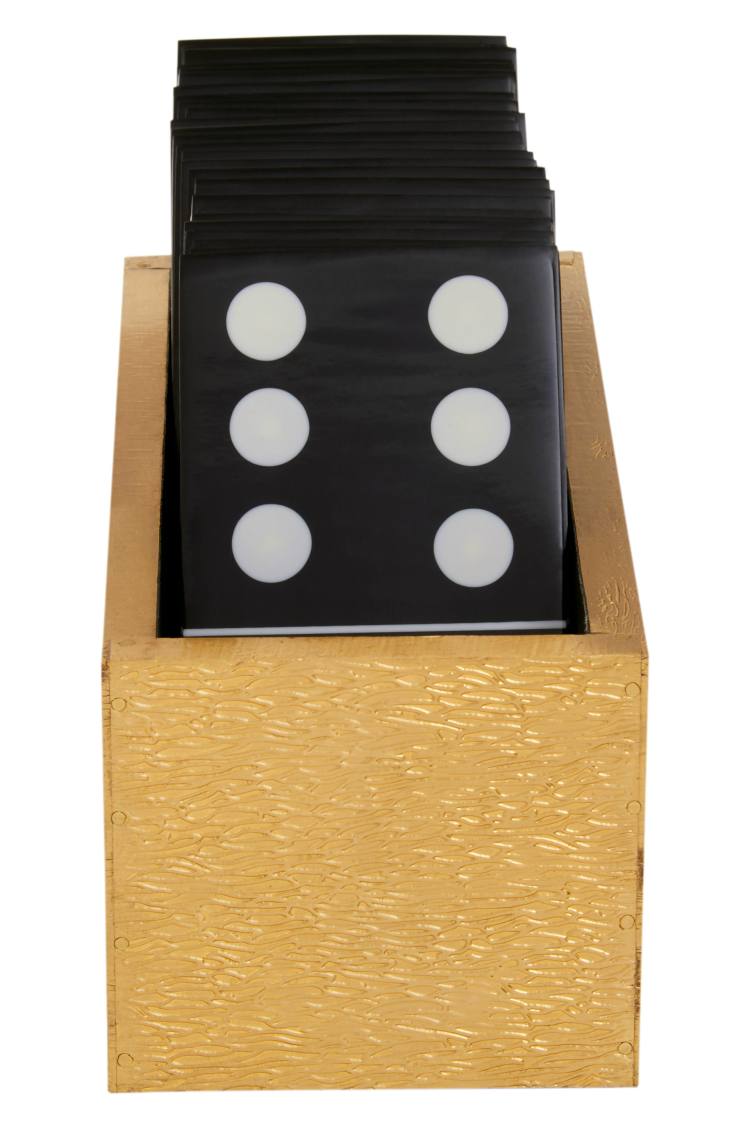 Wellington Black and Gold Domino Set