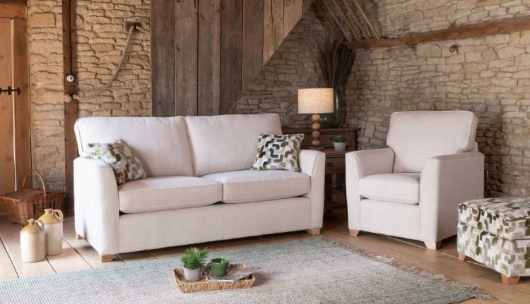 Reuben 3 seater in 4828. Cosy accent chair in 4828.