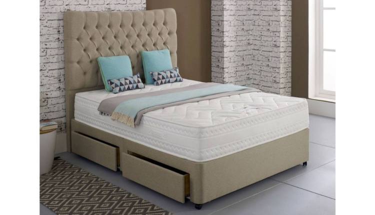 Style Lovina Latex 1000 Divan Bed on Display, discontinued headboard