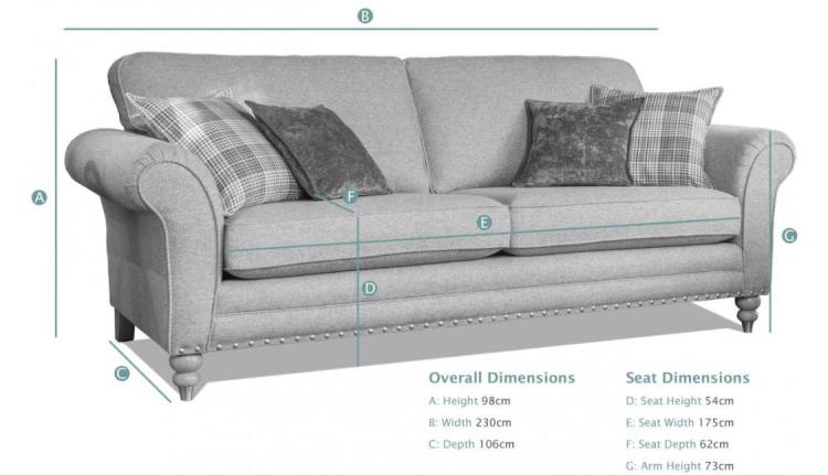 Alstons Cleveland Grand Sofa dimensions