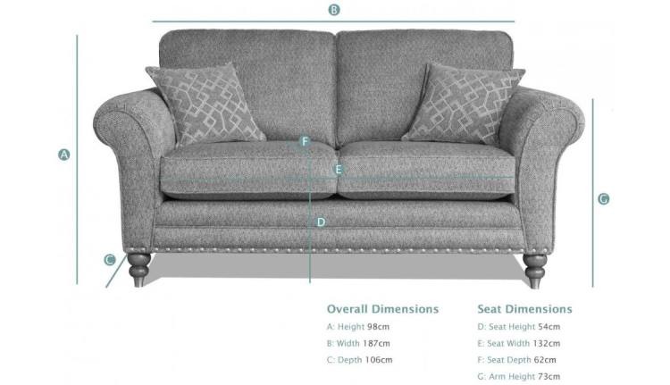 Alstons Cleveland 2 Seater Sofa dimensions