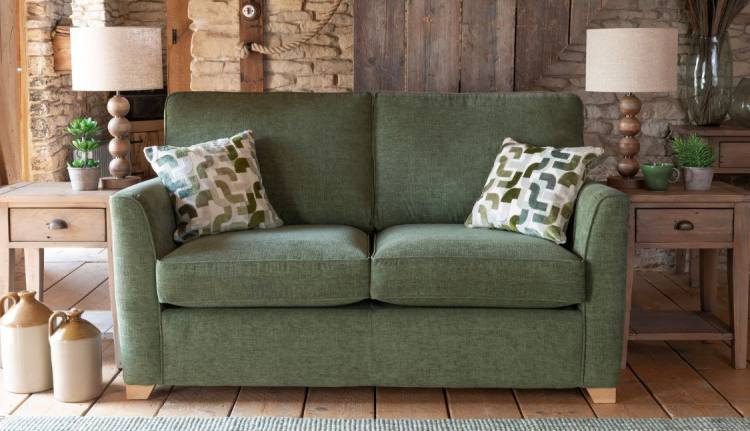 Reuben 2 seater sofa in 4820 with scatters in 4140