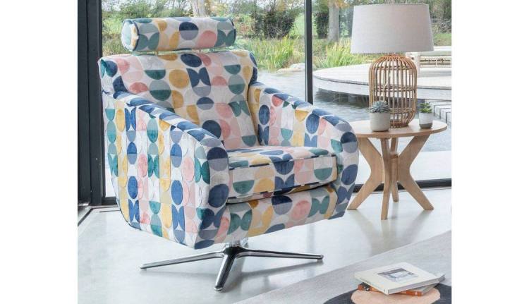 Alstons Sofo Swivel chair shown in 3009 fabric 