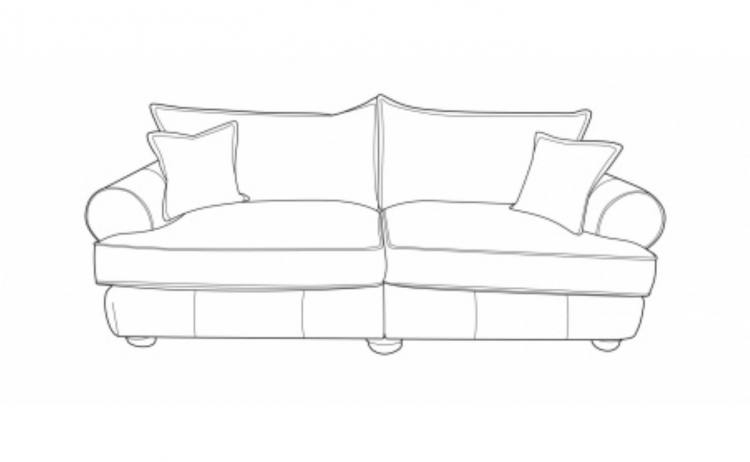 Line drawing of Horatio Grand 4 seater Standard back sofa 