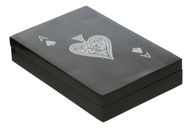 Wellington Black Playing Cards Box With Cards