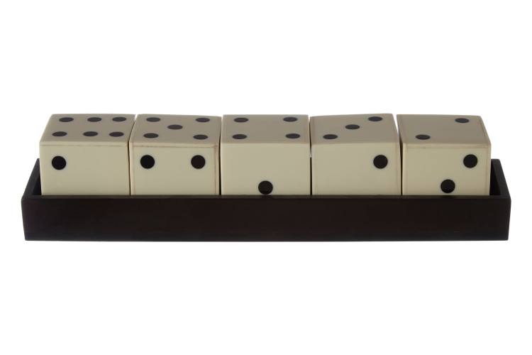 Wellington 5 White Dice Set