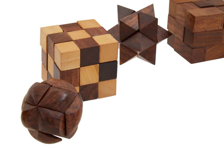 Wooden game pieces.